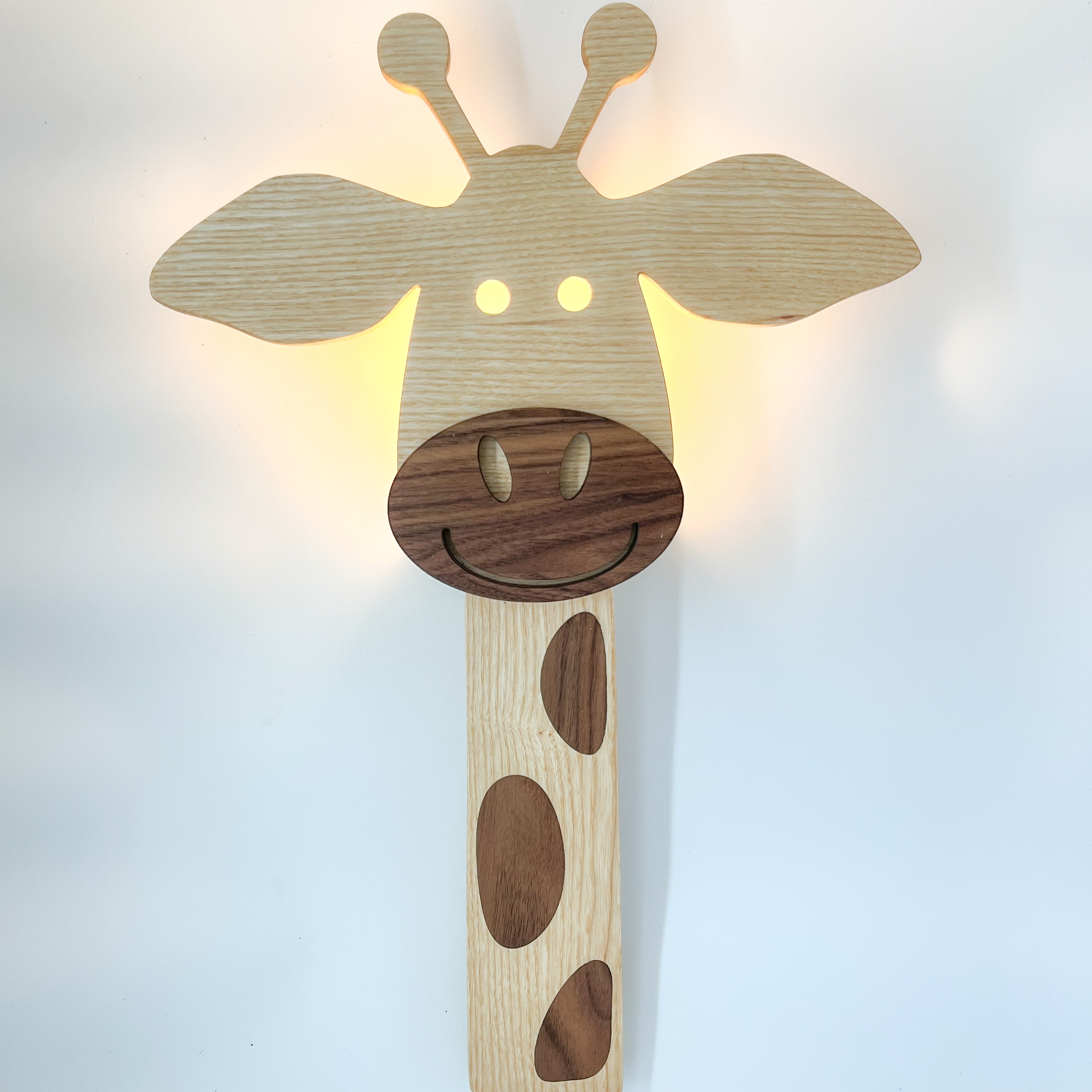 Giraffe Wandlamp Met Lange Nek Hout Is Prachtig