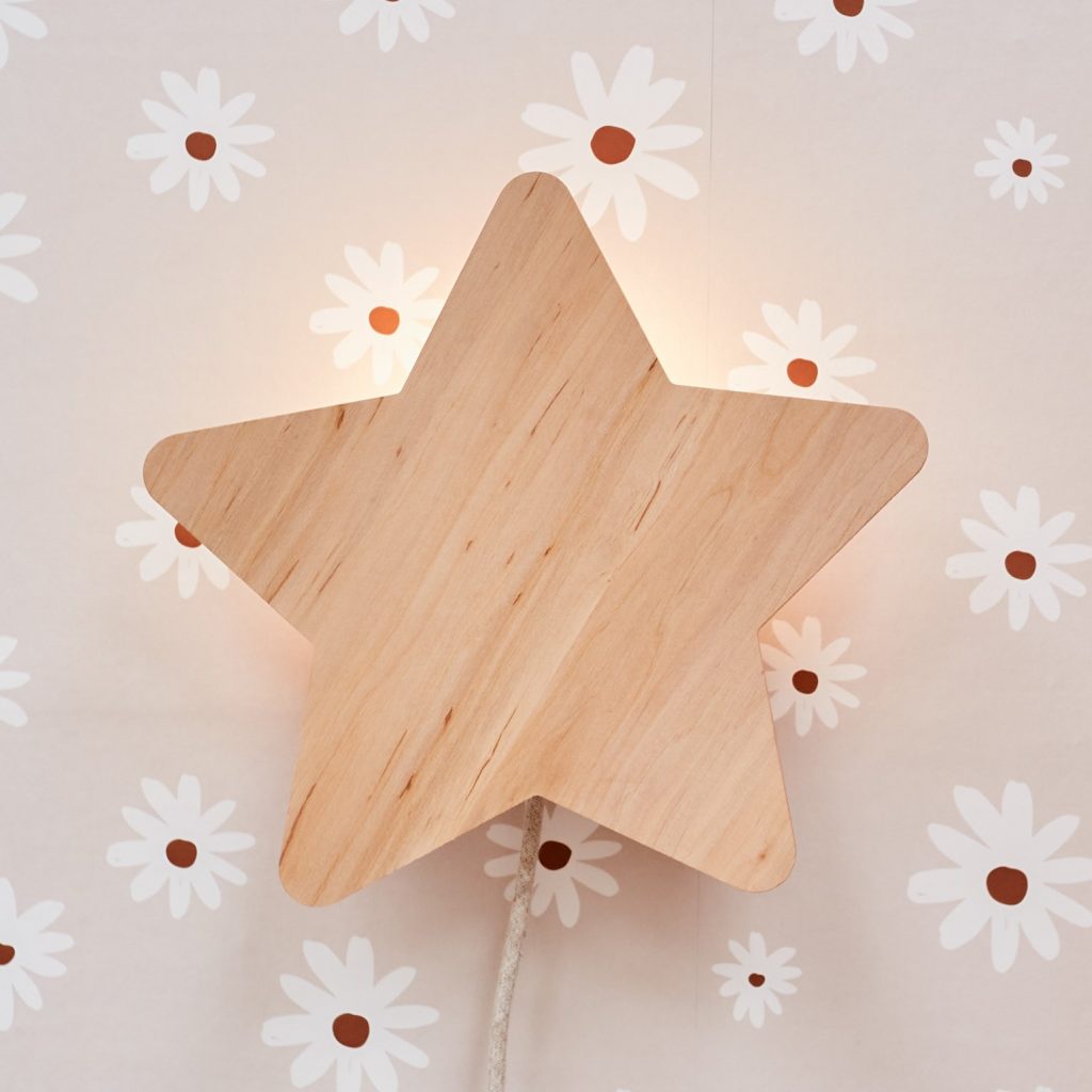 Lamp ster van hout
