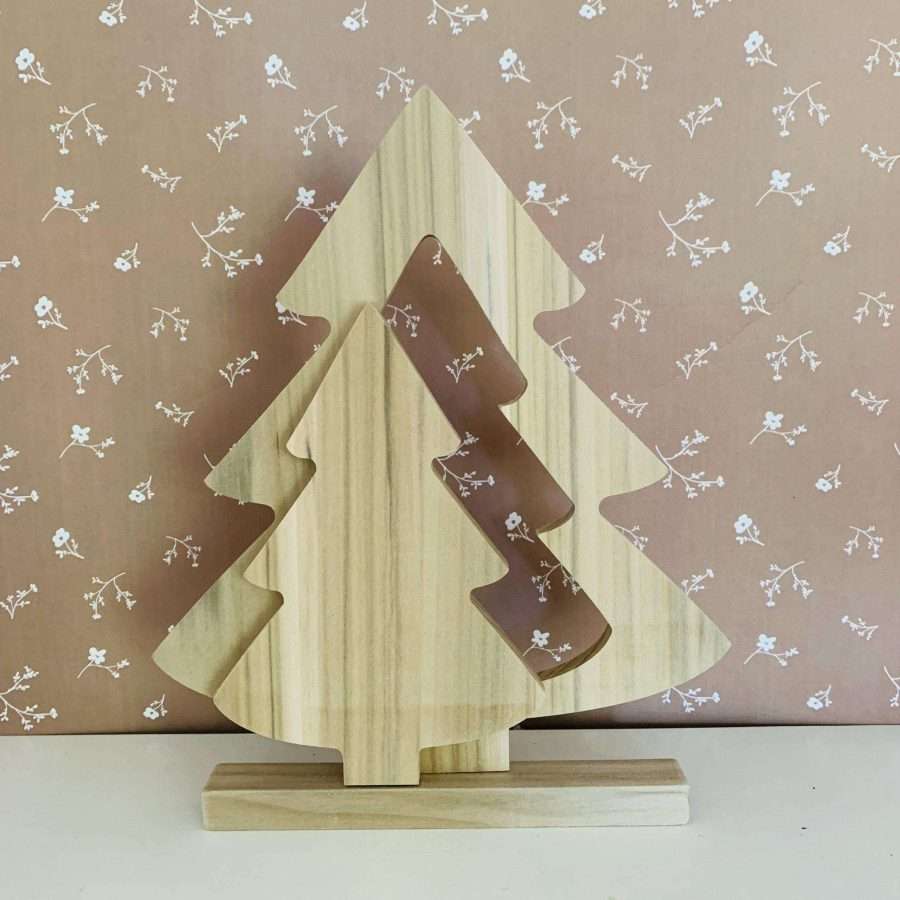 Houten kerstboom decoratie