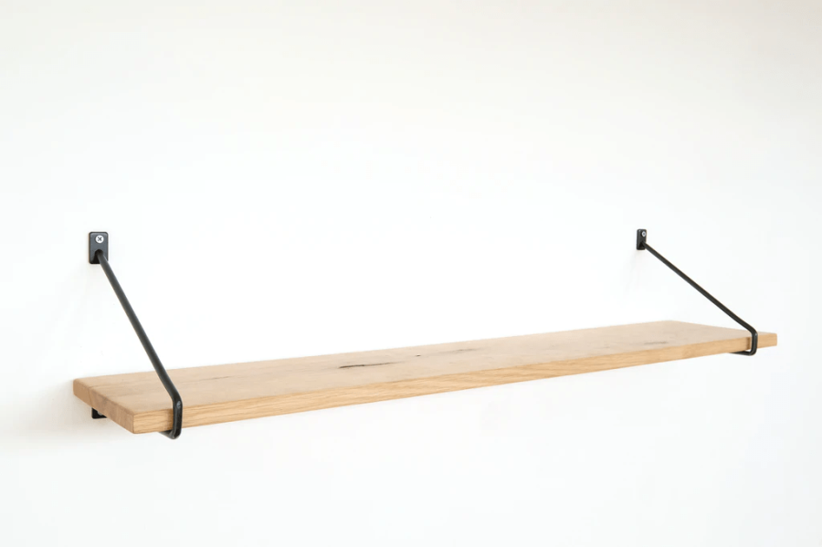 Plankdrager voor houten plank kinderkamer - zwart - Afbeelding 2