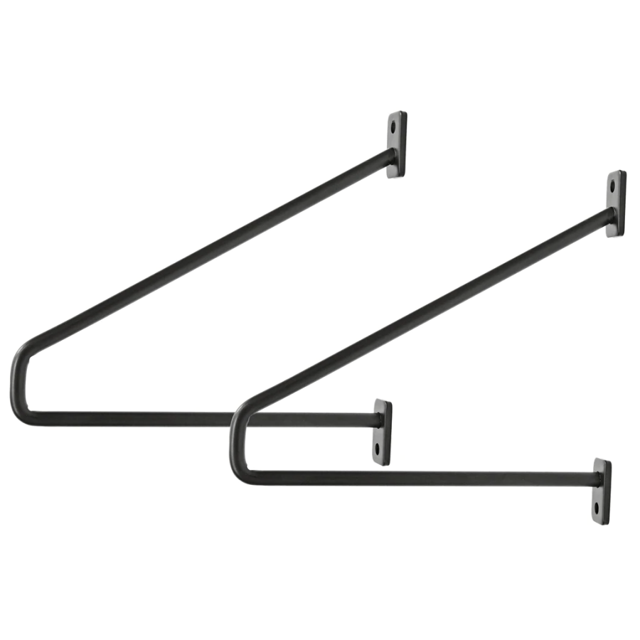 Plankdrager voor houten plank kinderkamer - zwart