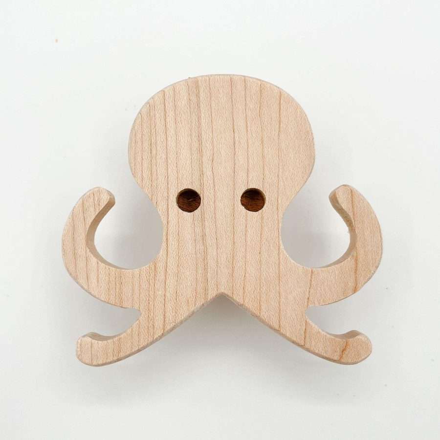 Wandhaak octopus hout