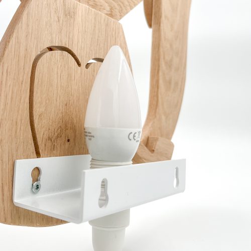 Lamphouder voor houten wandlamp